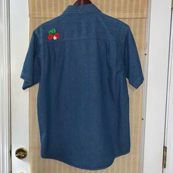 PTNY women Top size s floral Blue Denim - Picture 5 of 8